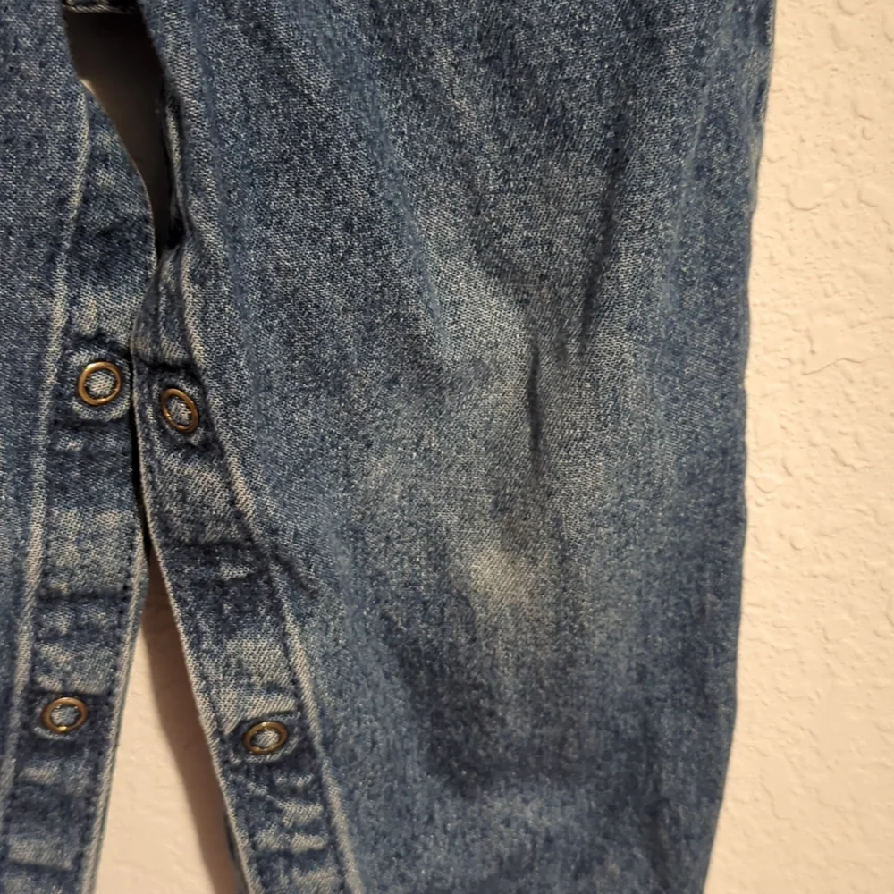 OshKosh B’Gosh Overalls Kids Blue Jean Denim Size 3T Made in USA Vintage